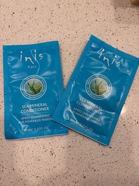 Inis Hair care Sample Set Of 2 Conditioner Packets NEW
